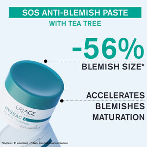 HYSEAC SOS グリーンクレイ、亜鉛、ティーツリー配合のシミ防止ペースト