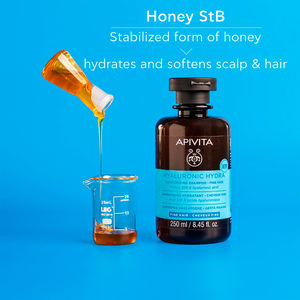 MOISTURIZING SHAMPOO for fine hair with hyaluronic acid, aloe and honey