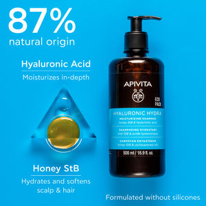 MOISTURIZING SHAMPOO with hyaluronic acid, aloe and honey