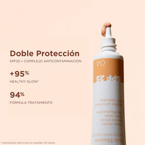 SKIN ILLUSION TINTED MOISTURIZER tratamiento antiedad con color efecto glow SPF25