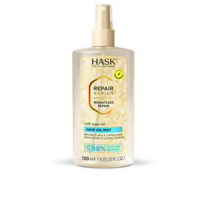  - Tratamiento antiencrespamiento - Protección cabellos teñidos - Producto de peinado REPAIR SERIES bruma de aceite ligero reparador Hask