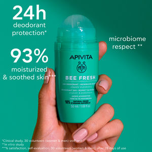 Le déodorant roll-on BEE FRESH 24h respecte le microbiome.