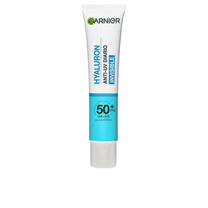 Protector solar facial HYALURON ANTI-UV fluido protector barrera cutánea invisible SPF50+ Garnier