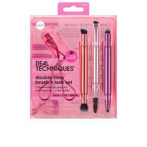 Set de maquillaje DOUBLE TIME BRUSH + LAST ESTUCHE Real Techniques