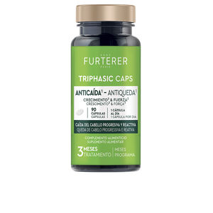 Tratamiento anticaída TRIPHASIC CAPS complemento alimenticio anticaída cápsulas Rene Furterer