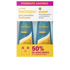 Set cosmética facial BACTOPUR gel limpiador purificante pack Lutsine
