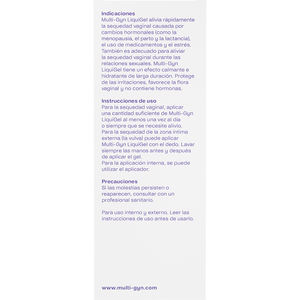 MULTI-GYN LIQUIGEL immediately treats and relieves vaginal dryness