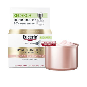 Antiarrugas y Antiedad - Recarga HYALURON-FILLER + elasticity rosé crema día SPF30 recarga Eucerin