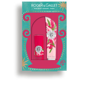 Set cosmética facial GINGEMBRE ROUGE BÁLSAMO LABIAL + CREMA DE MANOS ESTUCHE Roger & Gallet