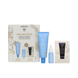 Set cosmética facial CREMA FLUIDA CON COLOR SPF30+ AQUA BEELICIOUS ESTUCHE Apivita