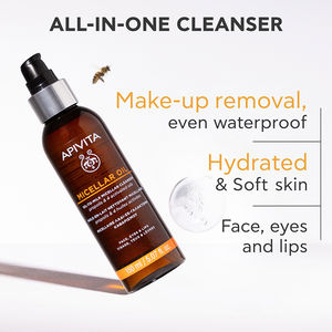 Micellar oil-in-milk cleanser for face, eyes and lips