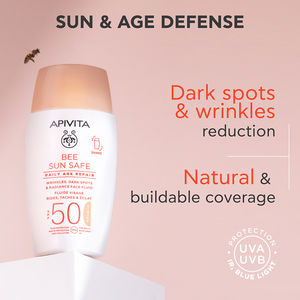 BEE SUN SAFE facial fluid, daily anti-aging repair with color SPF50