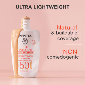 BEE SUN SAFE facial fluid, daily anti-aging repair with color SPF50