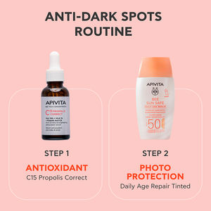 BEE SUN SAFE facial fluid, daily anti-aging repair with color SPF50