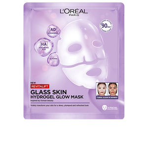 Efeito Flash - Mascara facial L'Oréal París Máscara de hidrogel REVITALIFT GLASS SKIN para um brilho radiante comprar online