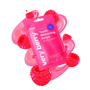 POP. Bandes blanchissantes aromatisées à la fraise