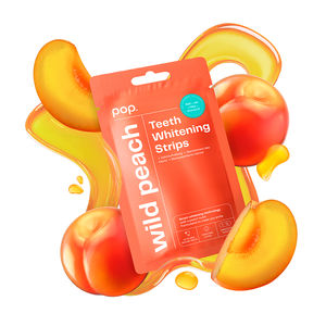 POP. Peach Flavored Whitening Strips