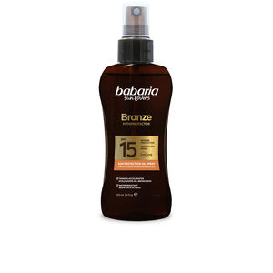 Protection solaire corps Babaria Huile solaire en spray SUN LOVERS BRONZE SPF15 acheter en ligne