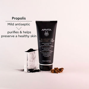 GEL LIMPIADOR DETOX NEGRO - Limpiador facial natural con carbón activo y propóleo