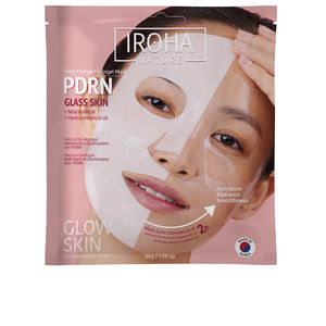 Face moisturizer - Flitseffect - Face mask Iroha Nature PDRN GLASS SKIN color change hydrogel mask online kopen