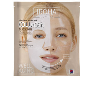 Anti-aging en Anti-rimpel - Skin tightening & firming cream  - Face mask Iroha Nature COLLAGEN color change hydrogel mask online kopen