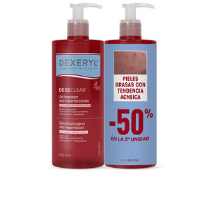 Skincare set Dexeryl DEXECLEAR gel limpiador anti-imperfecciones pack online kopen