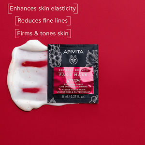 Express Beauty Anti-wrinkle and firming facial mask with grape