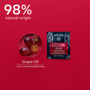 Express Beauty Anti-wrinkle and firming facial mask with grape