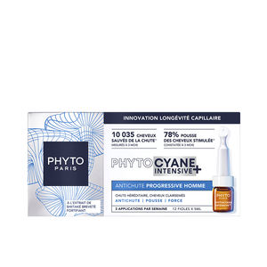 Tratamiento anticaída - Vitaminas y ampollas Phyto PHYTOCYANE INTENSIVE+ ampollas hombre comprar online