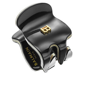 Balmain Hair Pinza Extra Pequeña cabello Black/White