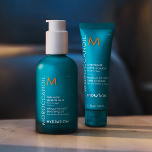 Máscara de noite sem enxaguamento HYDRATION, adequada para todos os tipos de cabelo.