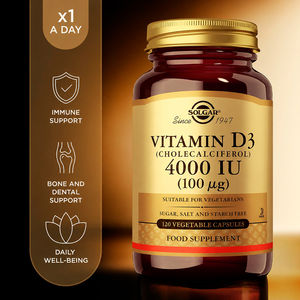 VITAMINA D3 4000 UI 100 µg Colecalciferol cápsulas vegetales