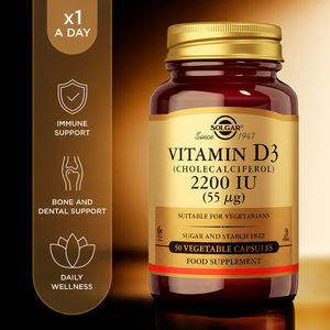 Capsules végétales de vitamine D3 2200 UI (55 mcg).
