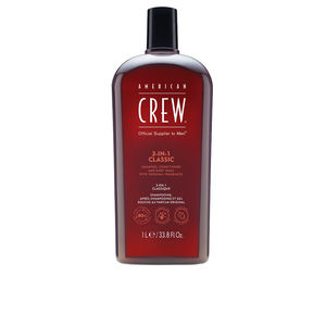 Shampooing hydratant - Hydratant et nutritif - Gel bain American Crew CREW 3 IN 1 shampoing, conditioner and body wash acheter en ligne