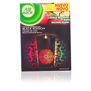 AIR-WICK ambientador vela perfumada black edition #manzana