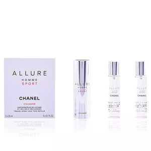 ALLURE HOMME SPORT COLOGNE travel spray 2 Recharges