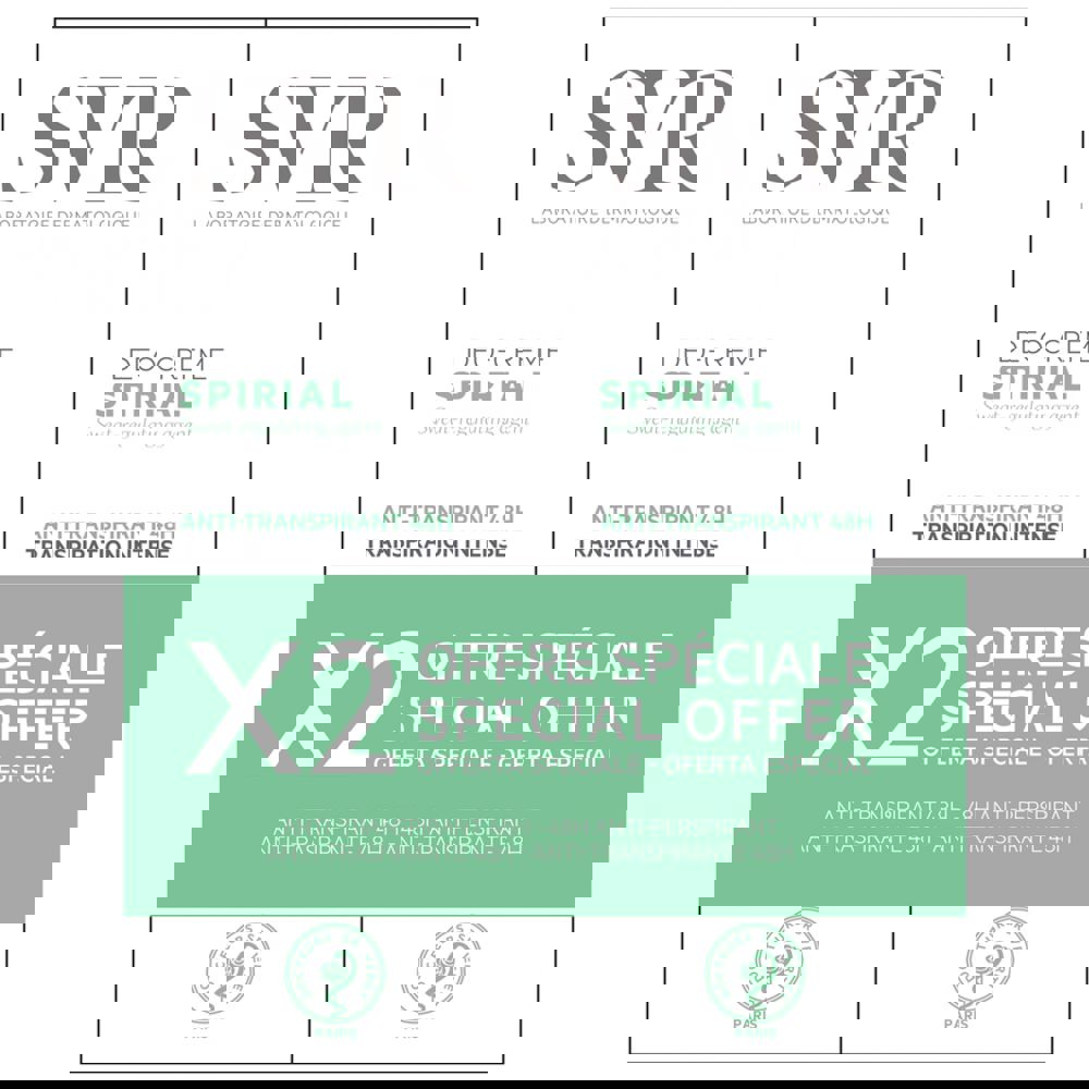 Spirial DeoCream Intense AntiPerspirant 48H Duplo, Desodorantes Svr
